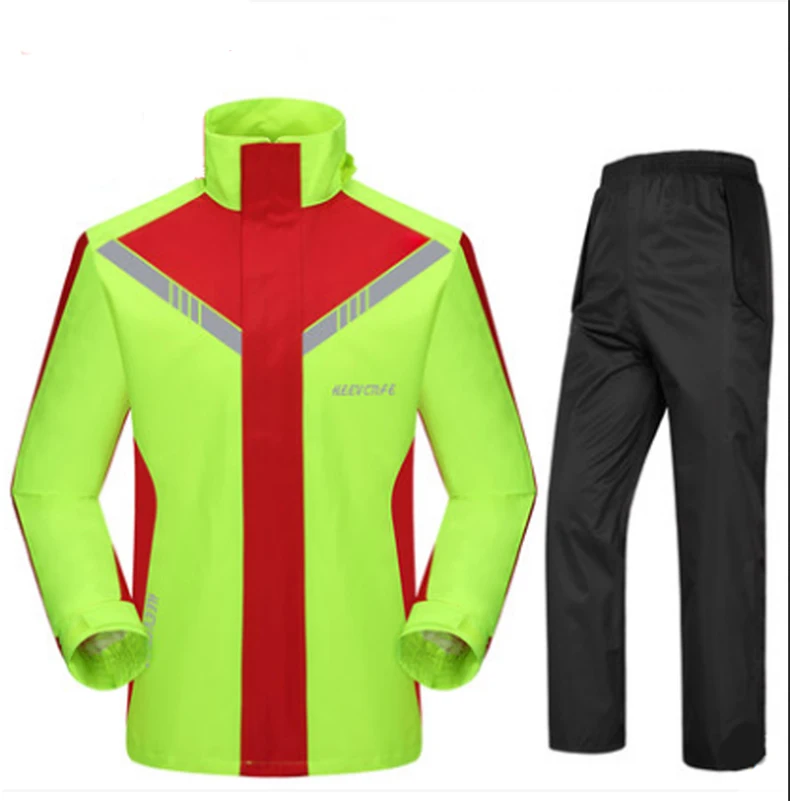 Fashion Men Women Motorcycling Rain Coat Pants Suit P12