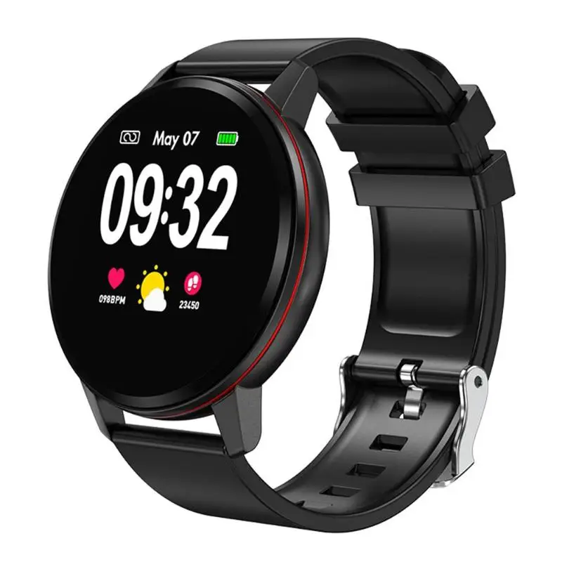 

S01 Press Screen Heart Rate Blood Pressure Ip67 Waterproof Smart Bracelet Black