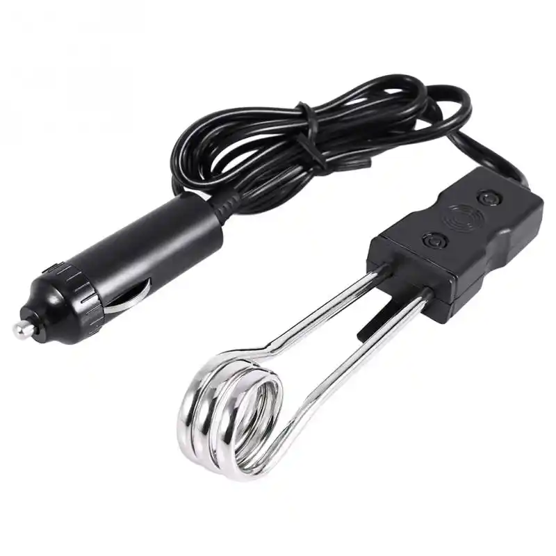 tama/ño : 12 Calentador de inmersi/ón Calentador de agua for autom/óvil Mini coche el/éctrico port/átil Calentador de inmersi/ón en agua hervida Viaje Camping Picnic Nuevo
