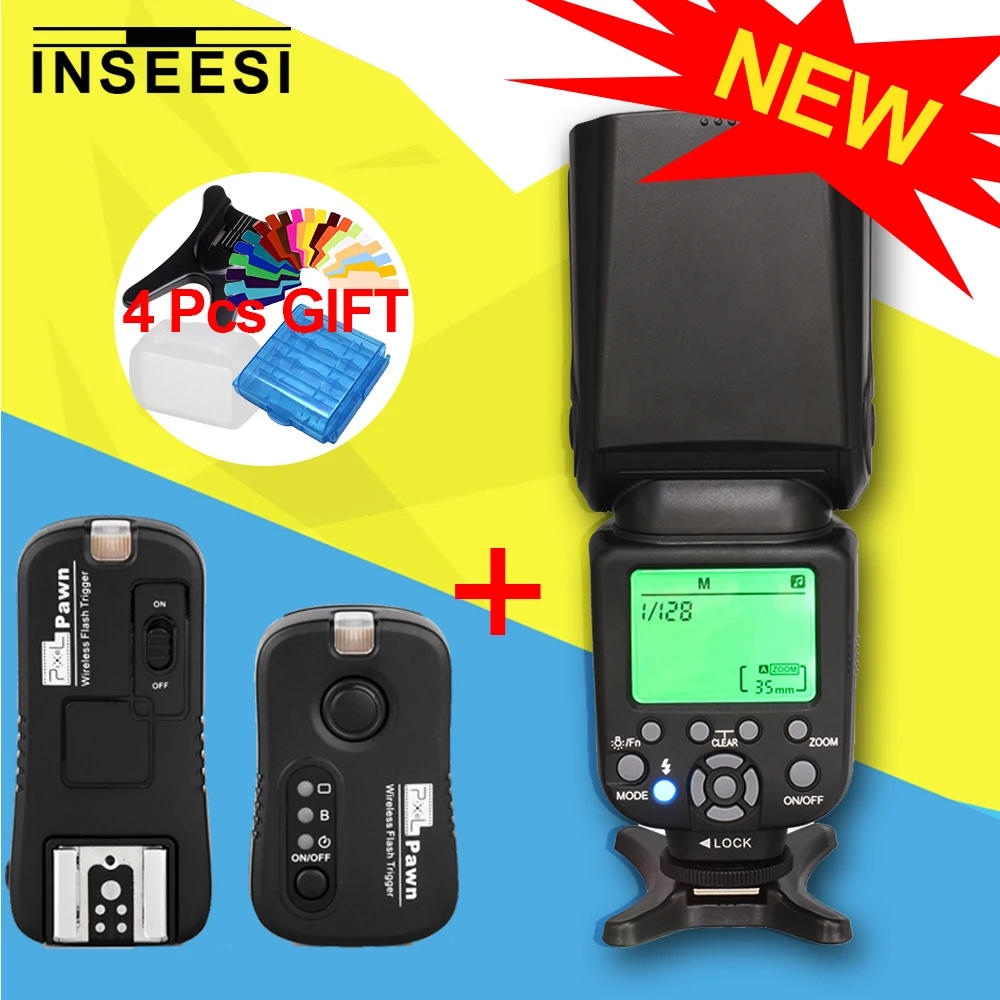 

INSEESI IN560V C Flash 1/8000s Speedlite Speedlight+Pixel TF361 Wireless Flash Trigger For Canon eos 5D Makr ii 6D 7D 1100D 650D