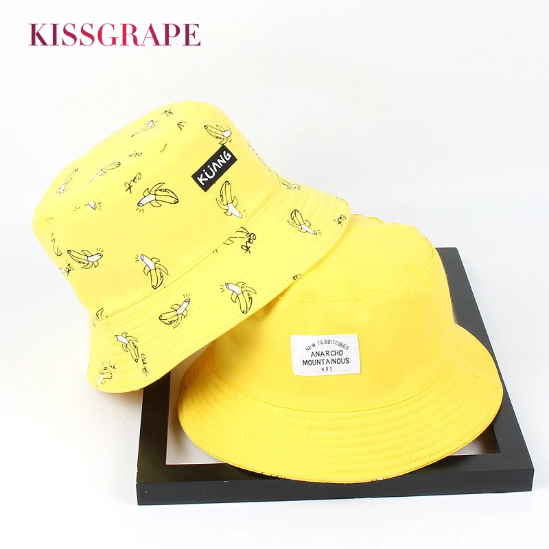 AB Two Side Women's Autumn Bucket Hat Bob Caps Hip Hop Gorro Women Summer Cap Banana Sun Bucket Hat Panama Caps Fall Cotton Hat AB Two Side Women's Autumn Bucket Hat Bob Caps Hip Hop Gorro Women Summer Cap Banana Sun Bucket Hat Panama Caps Fall Cotton Hat
