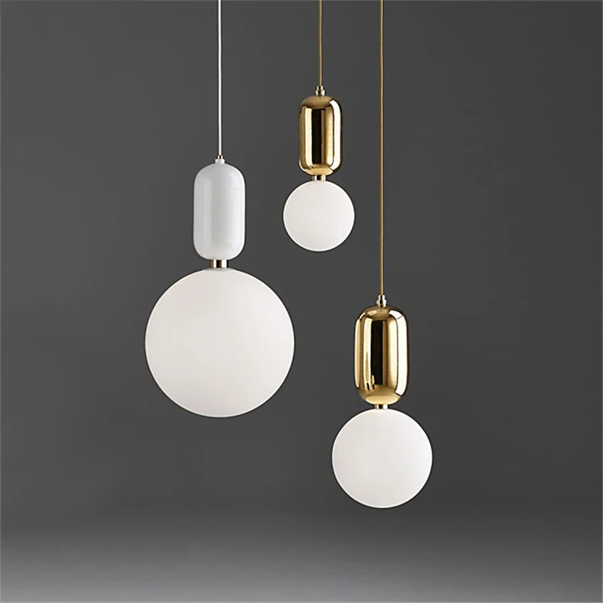 

Modren Light Led Chandeliers Globe Glass Ball Pendant Lamp Iron Hanging Lamp Living Room Bedroom Kitchen Light Hanglamp Fixtures