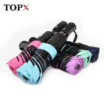 

Rain Women Umbrella Creative Fashion Color Automatic Unbrella 3Folding Black Coating UV Protection Sun Shade Car Men Umbrellas