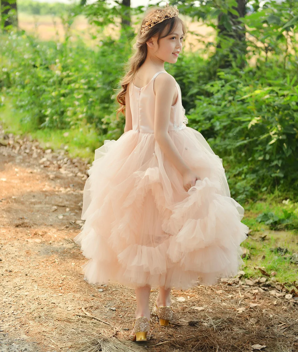 Новинка года; сезон весна-лето; детская одежда; платье; вечернее платье; элегантные платья принцессы с цветочным узором для девочек; свадебное платье; vestido; GDR399