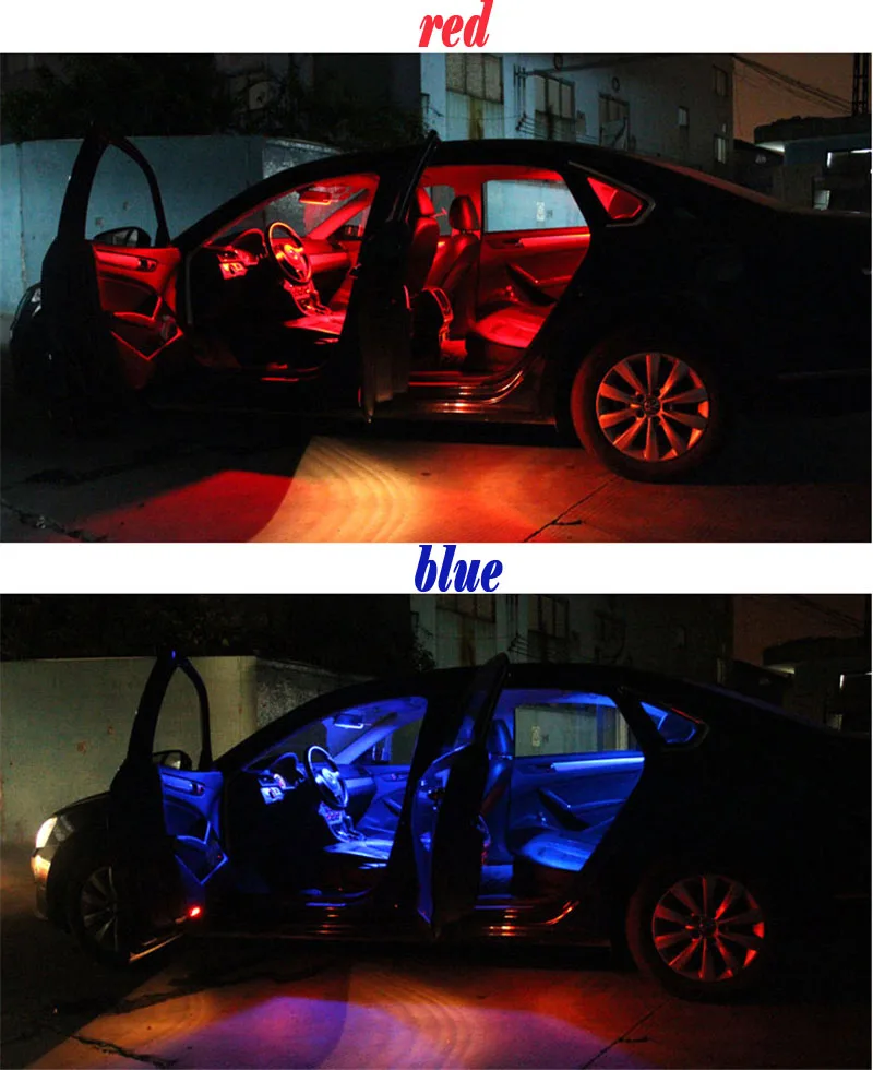 2x светодиодный RGB Авто лампочка для салона автомобиля светильник купольная лампа для чтения карты для Volkswagen POLO Golf 4 5 6 7 Passat b5 B6 MK5 MK6 CC EOS Tou