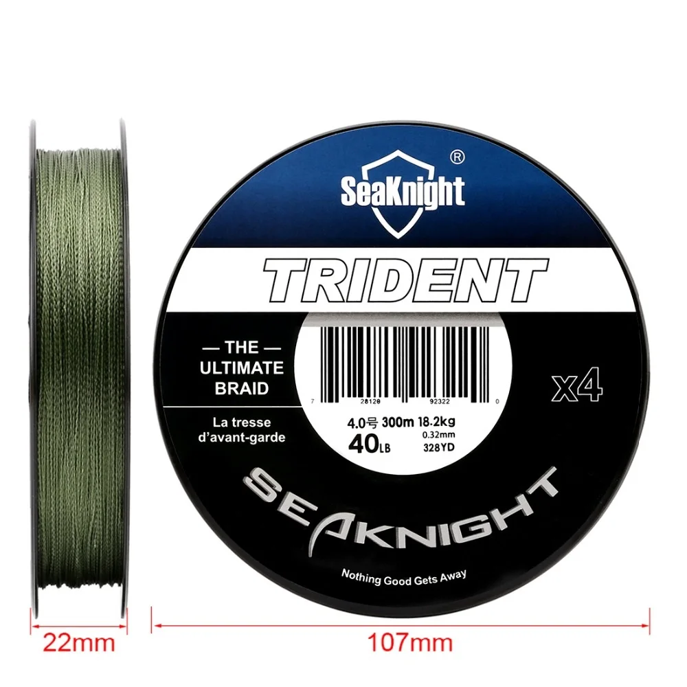 Новая плетеная рыболовная леска TRIDENT 300 м/328YDS 4 нити из ПЭ для ловли карпа морской