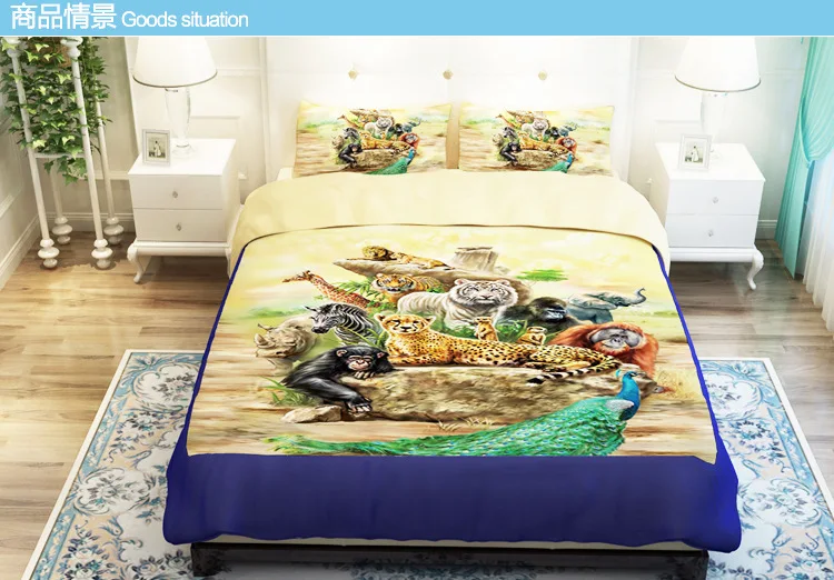 3D animal comforters cover tiger print duvet cover sets ...