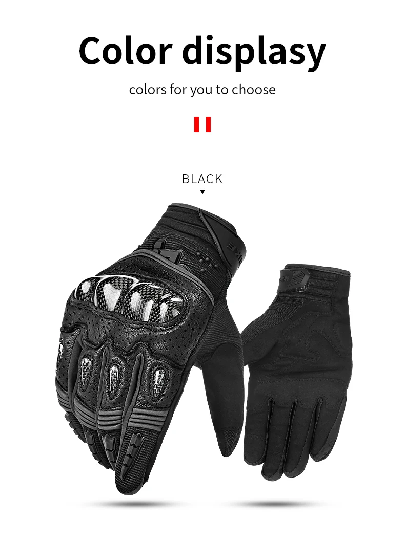 INBIKE Перчатки для мотоциклистов, перчатки для мотокросса, кожаные перчатки для мужчин и женщин, перчатки для мотогонок, езды на велосипеде