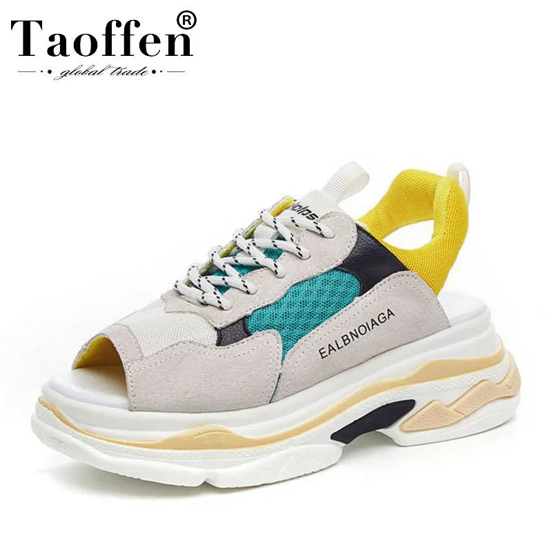 

Taoffen Candy Colors Summer Beach Shoes Women Sneakers Young Ladies Party Club Sandals Thick Bottom Fashion Sandals Size 35-39