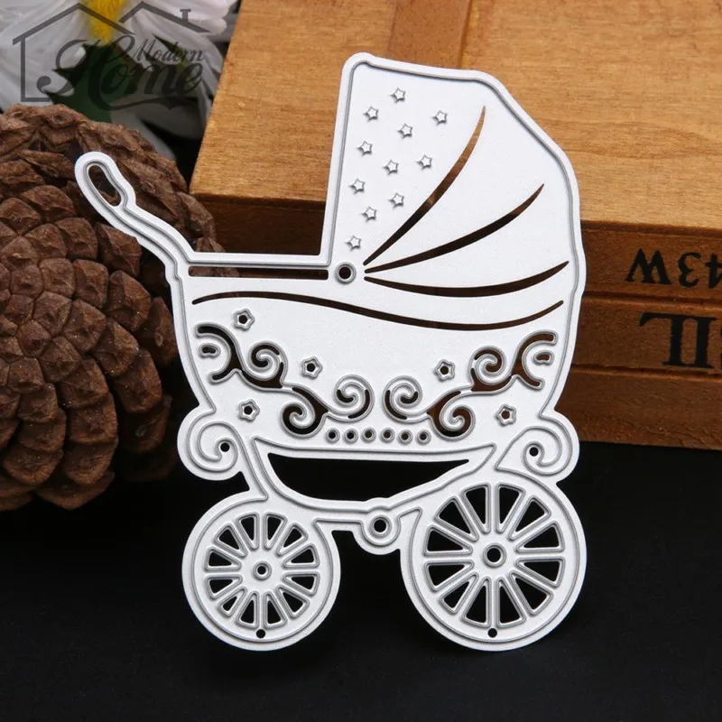 

Baby Carriage Cutting Dies Stencils DIY Scrapbooking Christmas Card Photo Album Decorative Embossing Paper For Gift Template Die
