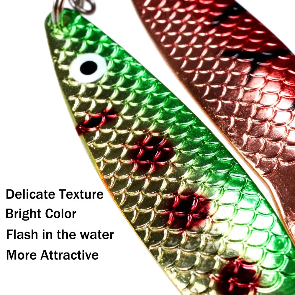 5Pcs/set 18.4g 75mm Metal Spoons Lure Spinner bait Swimbait Vibrating Jigging Fishing Lures Hard Baits Bass Fishing Tackle pesca