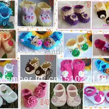 Мульти Стили связаные крючком ручная работа вязаные детские пинетки/обувь хлопок на заказ детская обувь