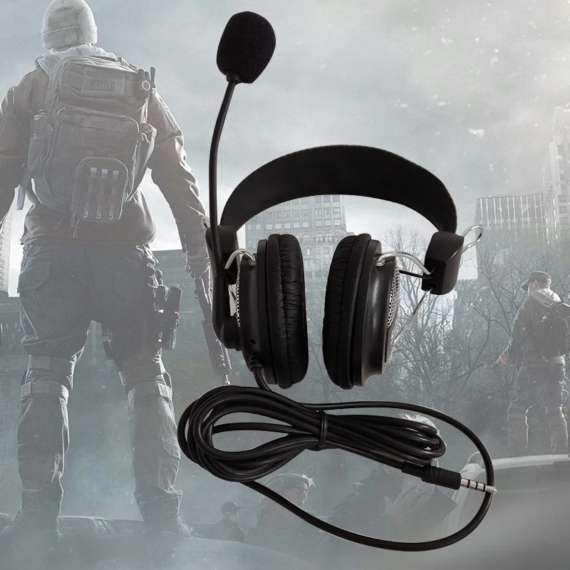 

Hisonic game headset with microphone noise reduction HiFi stereo wired headphones Straight type Professional Gaming Headset LOL