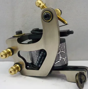 

5Pcs/lot Professional Handmade Tattoo Machine 10 Wrap Coils Iron Cast Frame Custom Tattoo Gun For Liner Shader HTM-6254