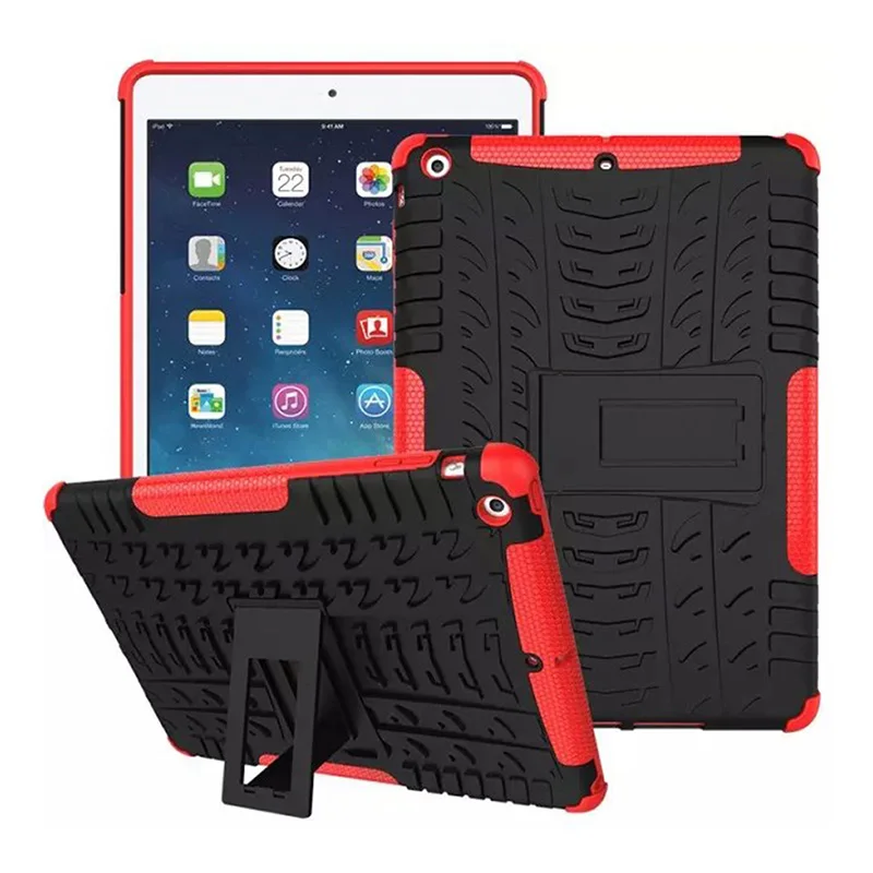 

Tablet Case For Apple iPad Air/iPad 5(2013) case Hybrid Armor Kickstand Hard Case For ipad air ipad5 Cover+screen flim KF436A