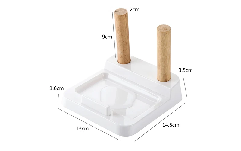 TUUTH Wooden Pot Rack Spoon Holder Pan Cover Lid Rest Stand Home Applicance Drain Rack The Goods For Kitchen Accessories A6