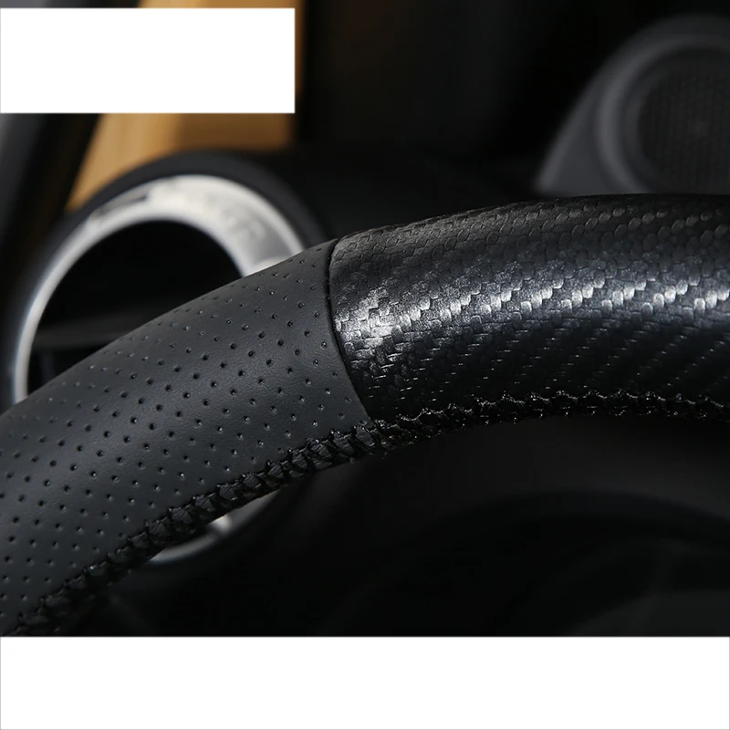 lsrtw2017 carbon fiber car steering wheel cover for jeep wrangler JK 2007 2008 2009 2010 2011 2012 2013