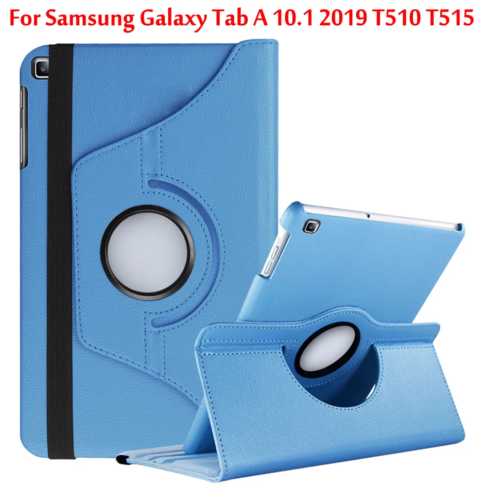 

360 Rotating Case for Samsung Galaxy Tab A 10.1 2019 T510 T515 Stand PU Leather Cover for SM-T510 SM-T515 10.1 inch Cover