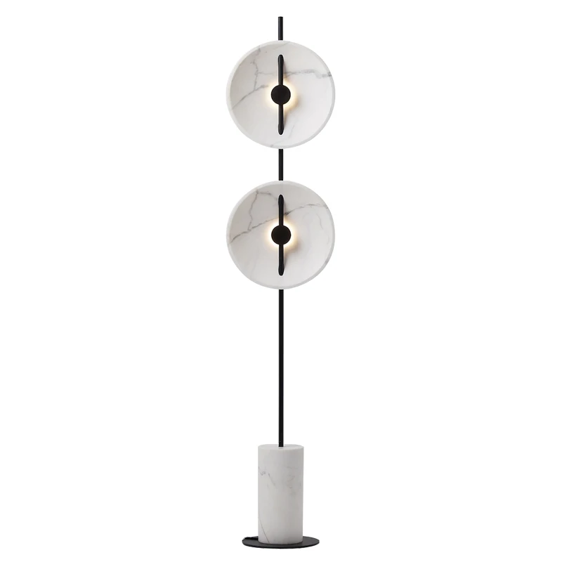 

New floor lamp marble texture white living room decoration lamp hotel scene light