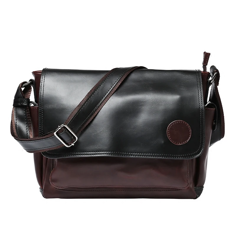 

2019 New Luxury Men's Handbags Crazy Horse Leather Male Shoulder Bag Fashion Crossbody Bag Boy Brand Casual Messenger Bags