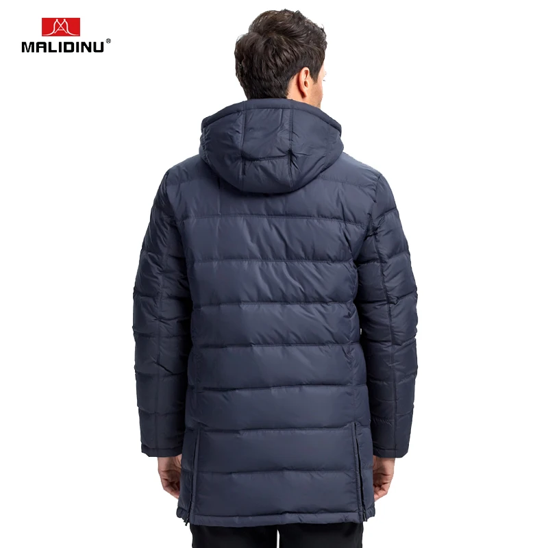  MALIDINU 2019 New Men Down Jacket Winter Down Coat Parka 70%White Duck Down Brand Long Thicken Wint - 32837831094