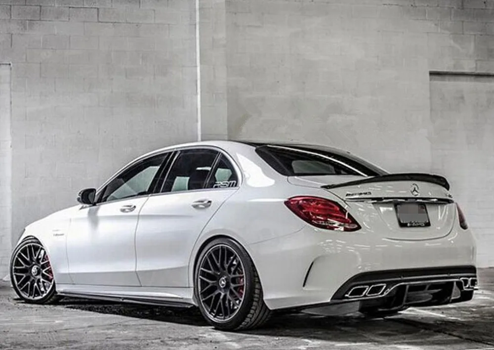 Buy W205 C63 AMG Rear Diffuser PM Style //Carbon Fiber