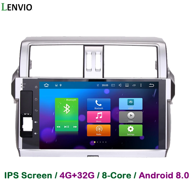 

Lenvio 4GB RAM 32GB ROM Octa Core 2 Din Android 8.0 Car DVD Radio GPS Navigation multimedia For Toyota Prado 150 2014 2015 2016