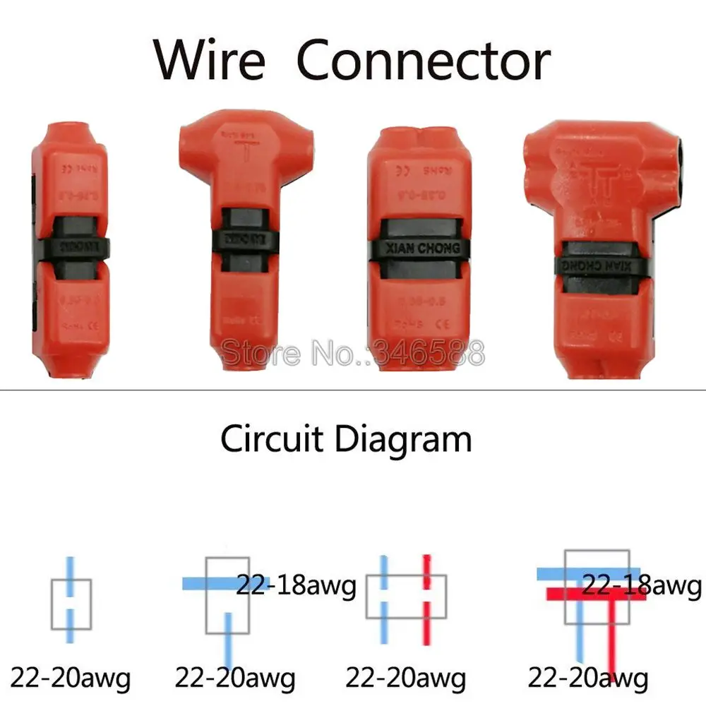 10 шт. Быстрый соединительный провод Соединительный разъем для AWG22-18 1pin/2pin светодиодные ленты провода кабель электрические обжимные клеммные блоки проводник