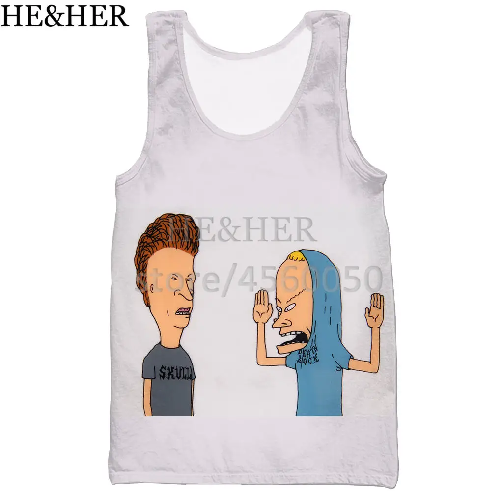 Beavis And Butthead, 3D принт, майка для мужчин, модная, крутая, летняя, майка, для работы, для мужчин, женщин, майки, Холтер, майка - Цвет: 09