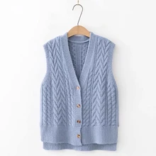 Однобортный свитер с v-образным вырезом; сезон осень-зима; коллекция 2108 года; mori girl