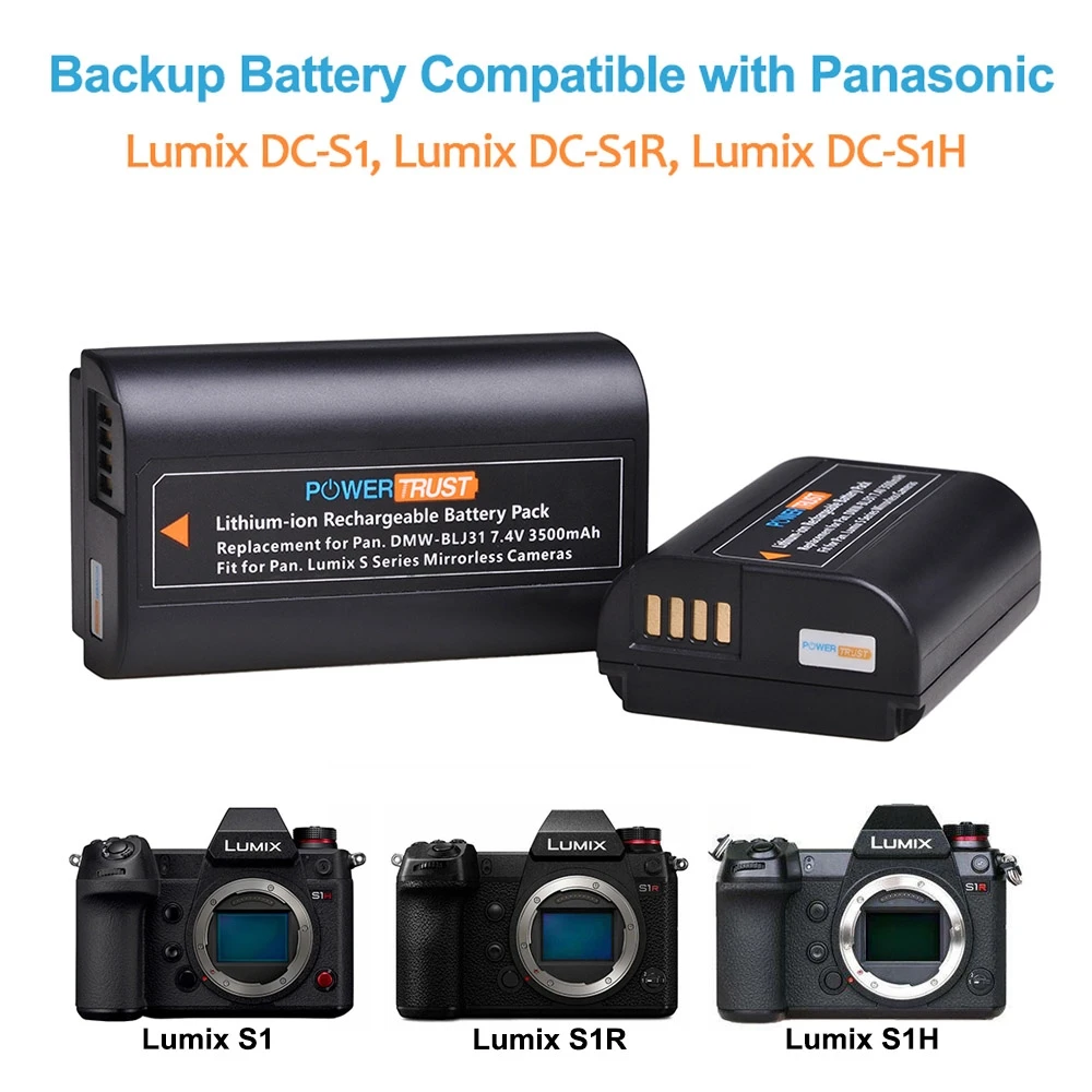 Аккумулятор DMWBLJ31 BLJ31 Для беззеркальных камер Panasonic LUMIX S1 S1R S1H S серии 3500 мАч 1