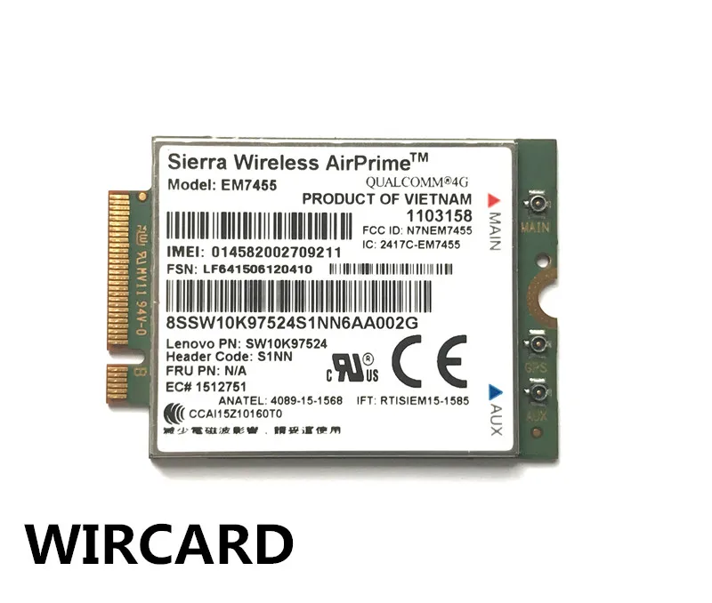 EM7455 FDD/TDD LTE Cat6 4G модуль 4G карта для ноутбука ThinkPad P50 P50S P40 Йога L460 T460 T460P T460S