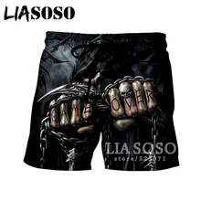 LIASOSO, летние новые мужские и женские шорты с 3D принтом аниме, шорты для пляжа, фитнеса, Модные свободные спортивные шорты в стиле хип-хоп, Harajuku, A005-8
