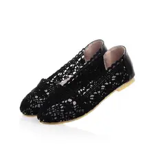 plus size 35-43 women lace knitted knitting weave ballet flats slip on casual oxfords espadrilles loafers comfort driving shoes
