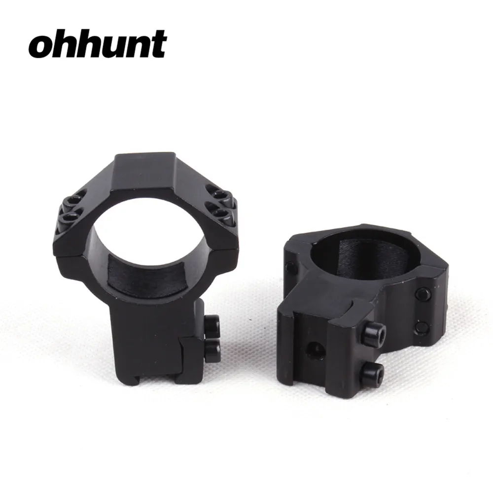 

ohhunt 30mm 2PCs High Profile Airgun Rings w/Stop Pin Dovetail Rings 11mm Rifle Scope Mount Rings Hunting Tactical Accessories