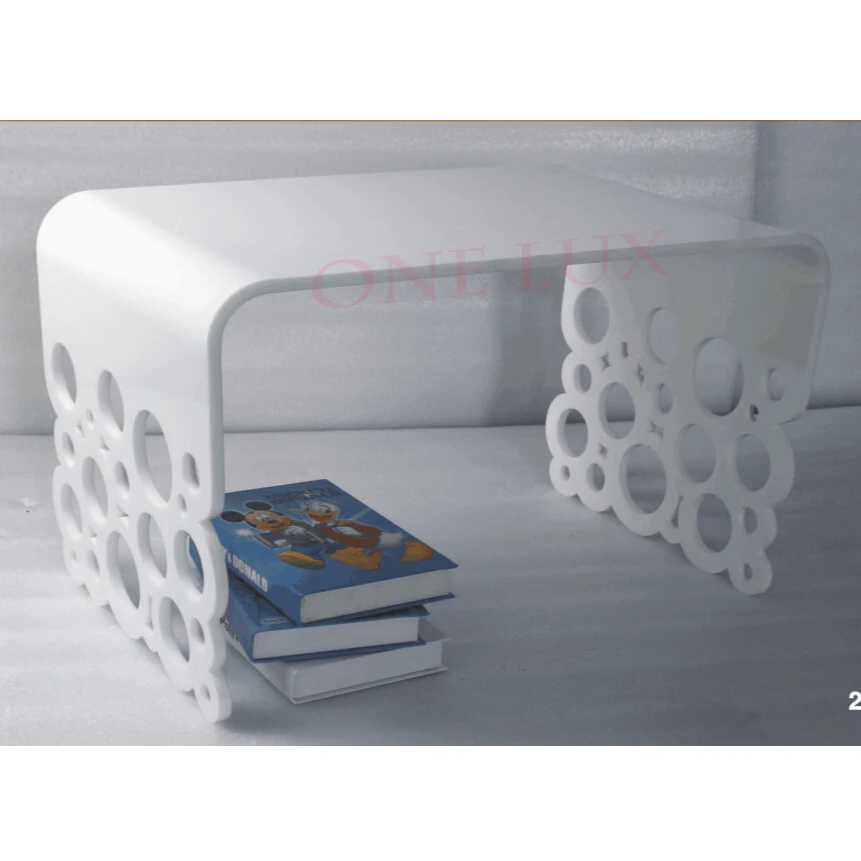 Waterfall White acrylic coffee table,Lucite End Sofa Ocassional U
Tables ONE LUX