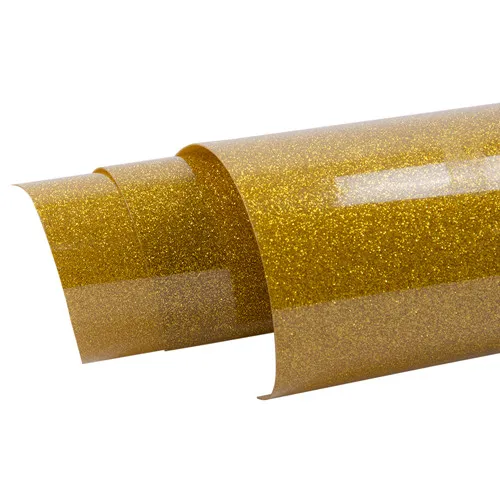 SUNICE много разноцветные блёстки теплопередача виниловая пленка Железный на футболках HTV diy дизайнерский Декор пленка 50 см x 20 см бумажный лист резка - Название цвета: Gold