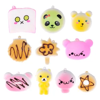 

10pcs DIY Cute Mini Kawaii Slow Rising Bread/Cake/Ice Cream Phone Strap