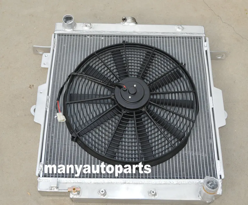 Full alloy radiator+ FAN FIT FOR TOYOTA LAND CRUISER HZJ70/ HZJ73/HZJ77 1HZ 4.2L DIESEL - Цвет: radiator and fan