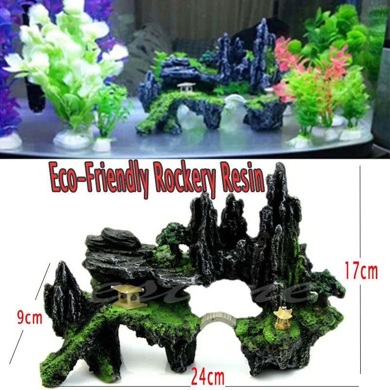 Buy Eco Friendly Large Rockery Resin Fish Tank
