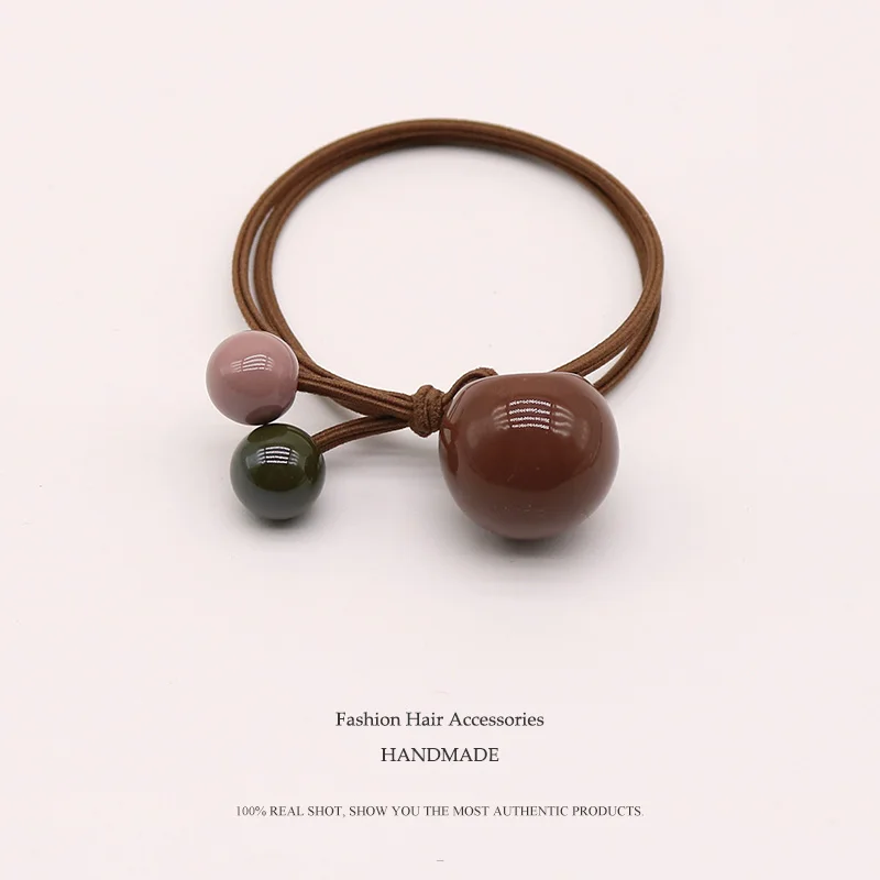 

Japanese and Korean chic girl cute knotted ball hair rope hair band tied hair band rubber band high elastic ball head lap