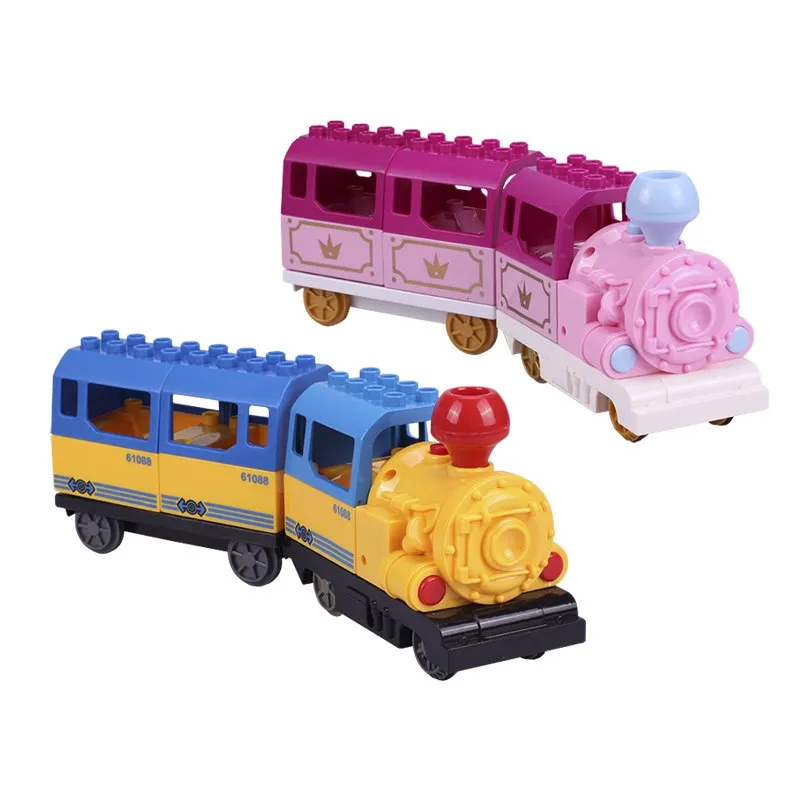 

Big Size Diy Building Blocks Duplo Track Accessories Bridge Electric Train Cabin Compatible with Legoingly Duplo Toys for Kids