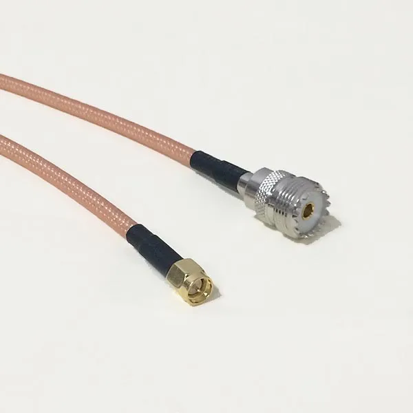 Высококачественные низкие-Затухание UHF Женский Джек SO239 переключатель SMA штекер косички кабель RG142 50 см 20 "адаптер