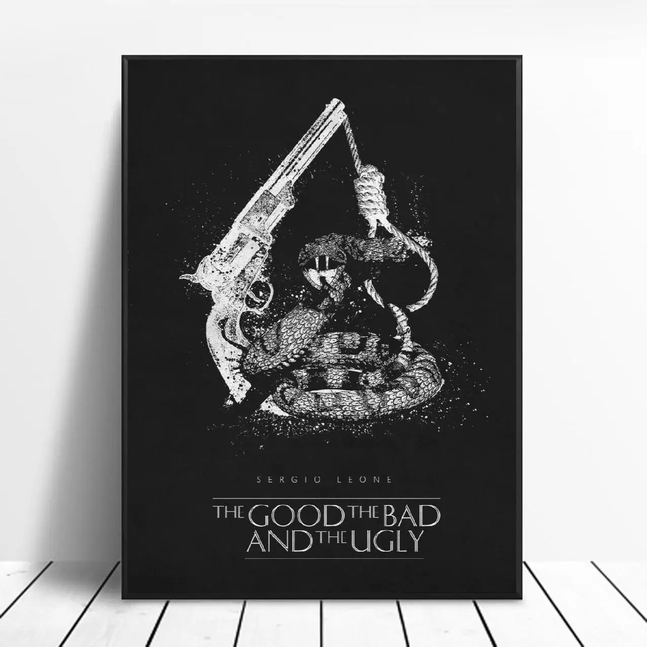 

The Good the Bad and the Ugly Black & White Classic Movie Art Silk Poster Prints Home Wall Decor Painting No Frame