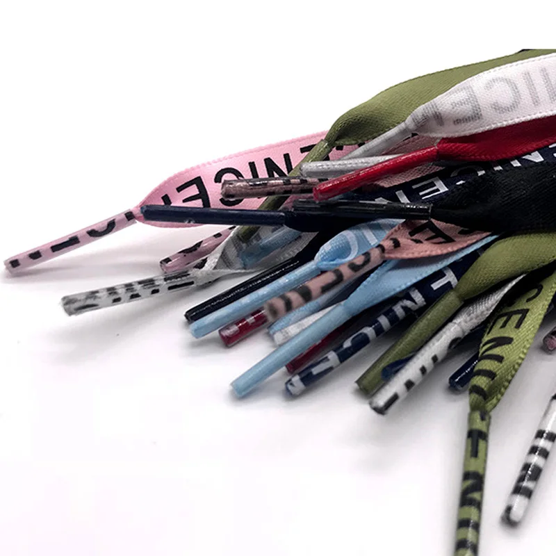 1 Pair NICE Printing Men's Women Casual Laces Sports Laces Canvas Laces New Single-sided Printing Letters Flat Silk Laces Ribbon 1 Pair NICE Printing Men's Women Casual Laces Sports Laces Canvas Laces New Single-sided Printing Letters Flat Silk Laces Ribbon