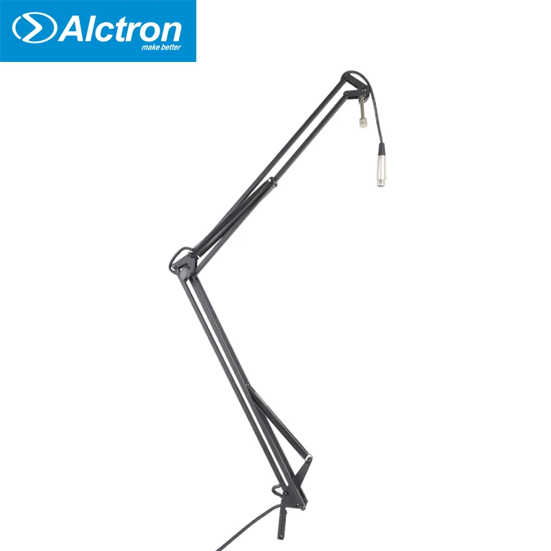Alctron MA601 тяжелый студийный держатель для записи микрофона Подвеска стрелы ножничный кронштейн Стенд с 5 м двойной XLR кабель