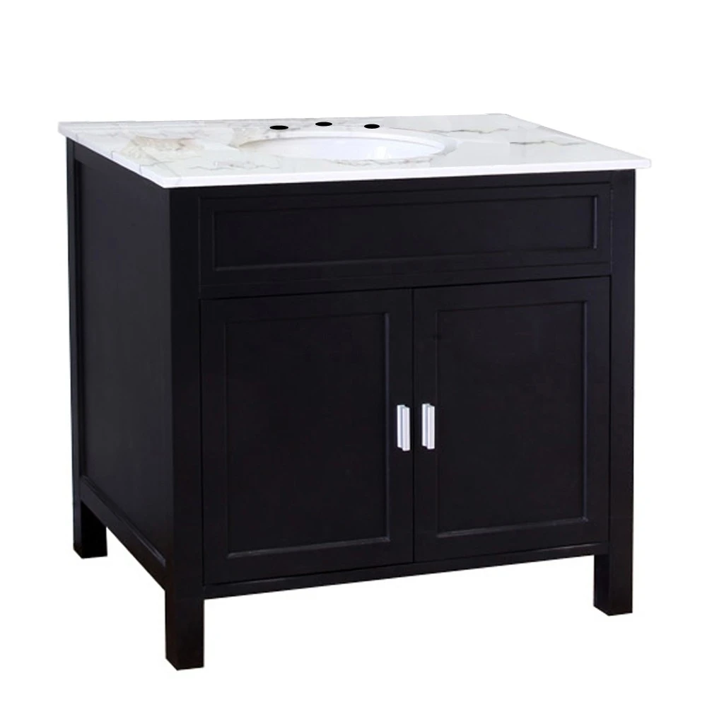 36 in Single sink vanity-wood-ebony