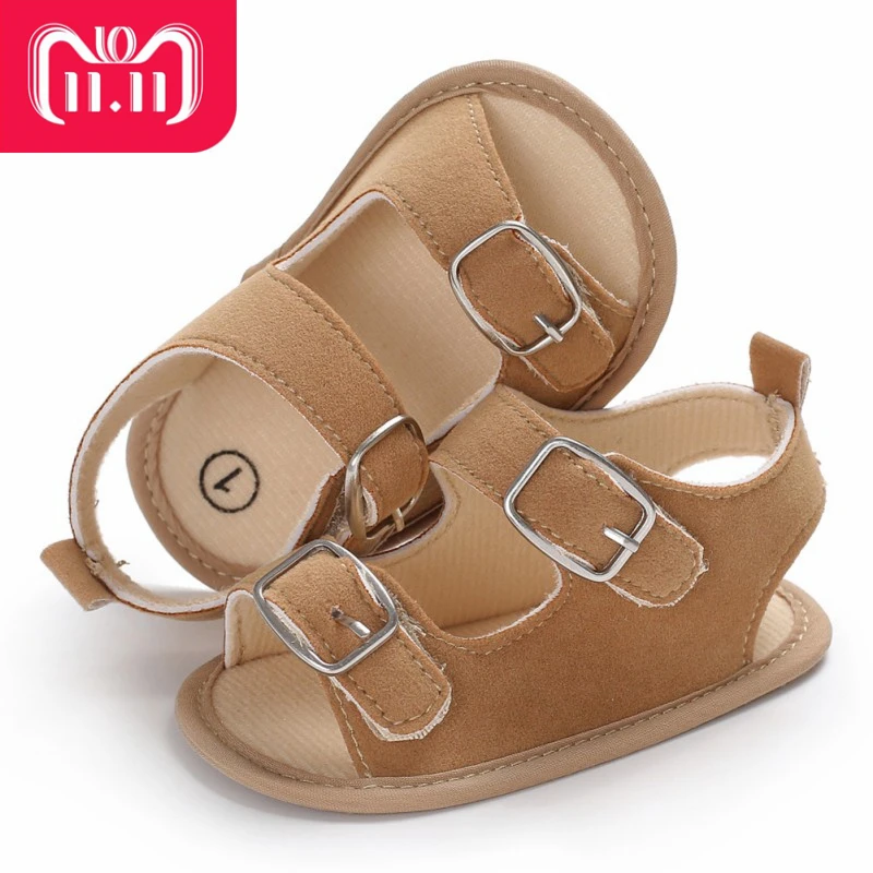 Sommer Baby Jungen Mädchen Sandalen Kleinkind Einfarbig Slip Großhandel Mädchen Sommer Schuhe Kinder Kleinkind Jungen