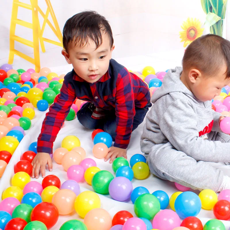 Colorful Soft Plastic Ocean Ball 55mm 70MM Safty Secure Baby Kid Pit Toys Swim