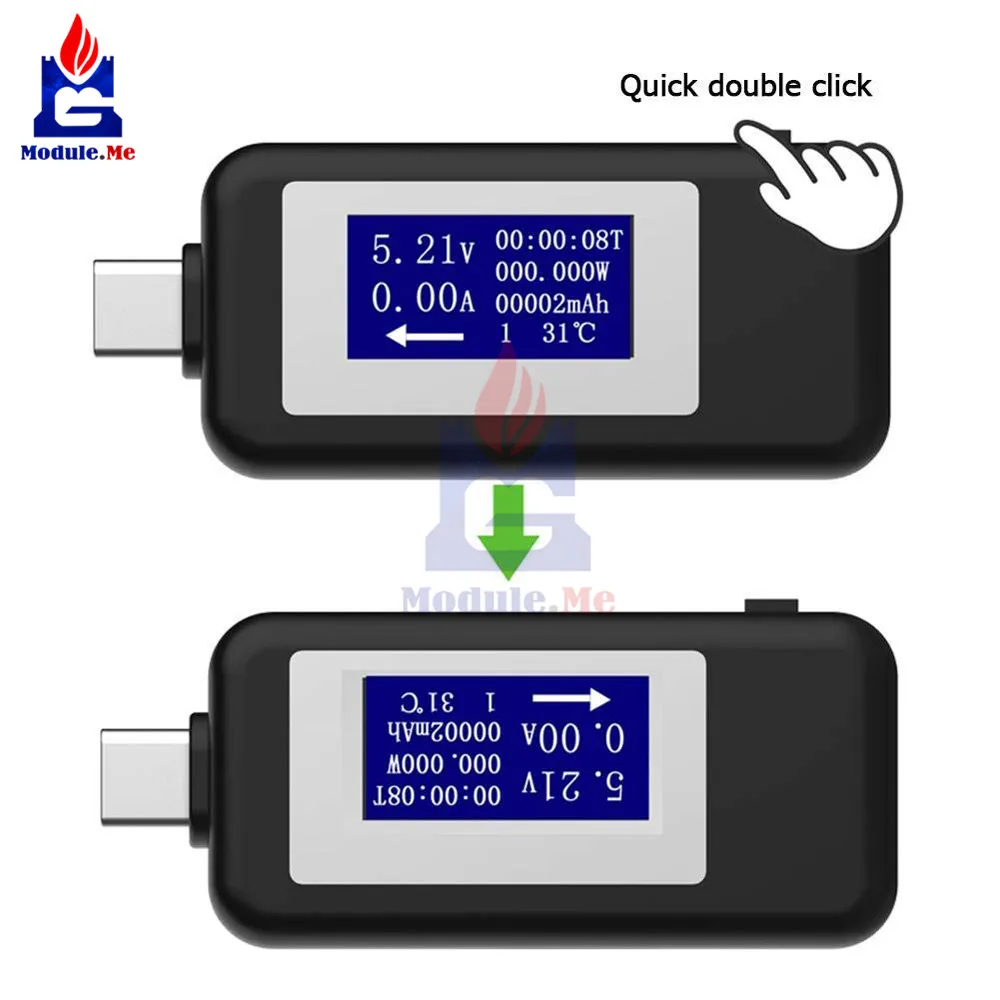 Тип-c Многофункциональный тестер цифровой дисплей Вольтметр Амперметр измеритель мощности термометр USB зарядное устройство детектор тип-c тестер